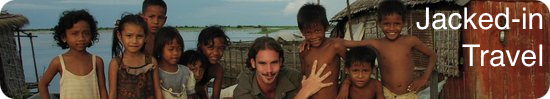 Jason with Cambodian children in August 2001