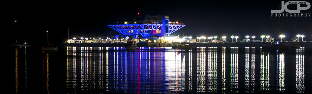 The St. Petersburg Pier Night Light Reflection Florida fine art
